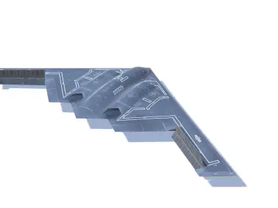 B-2 Spirit Jet Fighter Aircraft Low-poly 3D model