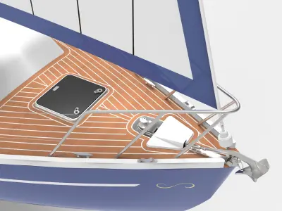 12 m Sail Yacht 3D print model