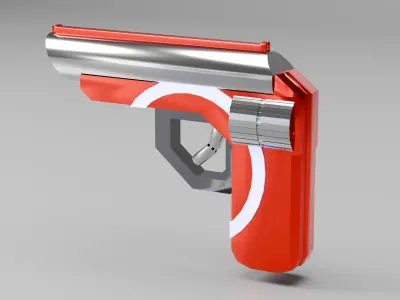 Futuristic Handgun Concept Free low-poly 3D model