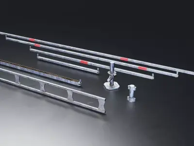 Modular Scaffolding Set Low-poly 3D model