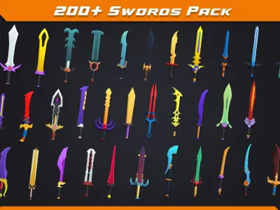 Swords Pack - Stylized Low Poly Low-poly 3D model