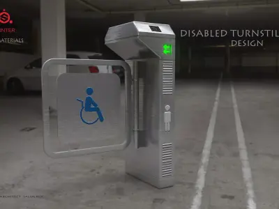 DISABLED  Turnstile 3D model  Low-poly 3D model