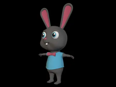 RABBIT BOY Low-poly 3D model