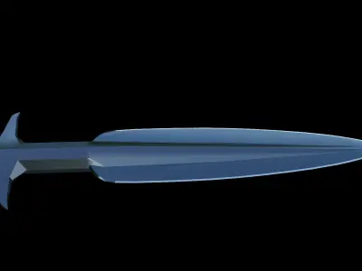 Low poly spear sword Low-poly 3D model