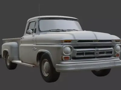 Old Pickup Truck 3D Model 3D model