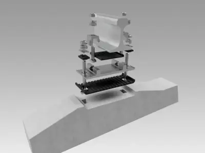Rail fastening KB-65 3D model