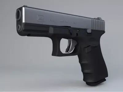 Glock17 handgun Low-poly 3D model