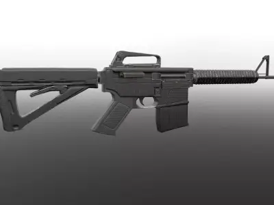 Custom M16 Rifle 3D model
