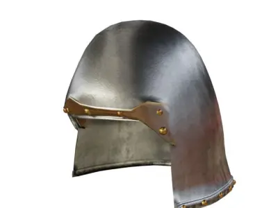 Helmet medieval 6 Low-poly 3D model