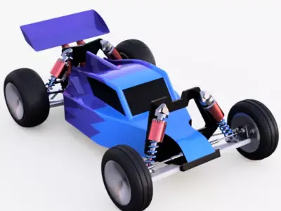 RC Dune Buggy Low-poly 3D model