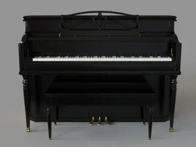 Fischer New York Antique Piano 3D model