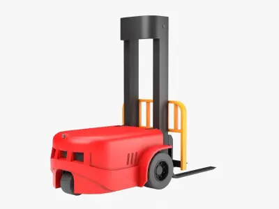 Robot Forklift Low-poly 3D model