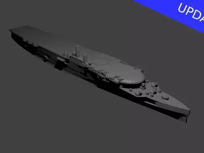 British Aircraft Carrier Furious 3D print model