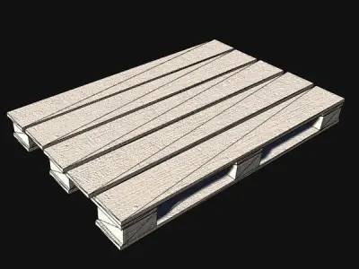 Prop WoodenPallet Low-poly 3D model