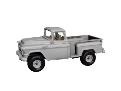 1950 GMC Pickup Truck 3D Model Classic Vintage Utility Vehicle 3D model