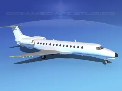 Embraer ERJ-135 Unmarked 2 3D model