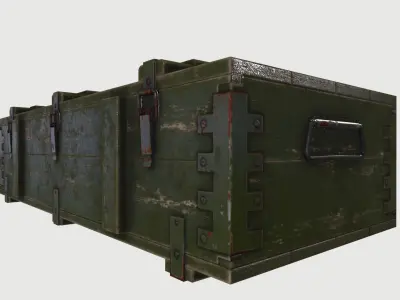 WWII Ammo Kit Low-poly 3D model