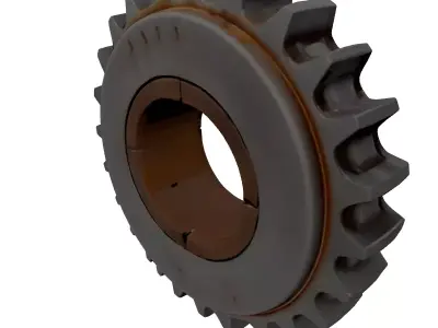 Industrial Gear Sprocket 3D Model 3D model