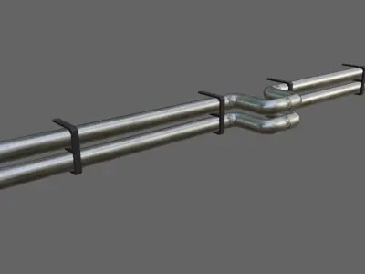 Industrial Tubulation - Pipe - Warehouse - Tubulacao Low-poly 3D model