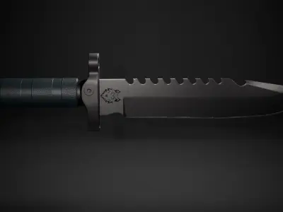 Wolf 1 Knife Low-poly 3D model