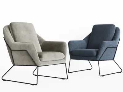 Loft Design Armchair Model 2549 385 3D model