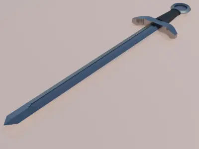sword low poly Free 3D model