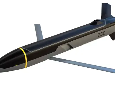 Barracuda-250 Missile Low-poly 3D model