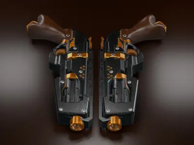 Futuristic Sci-Fi gun 3D model