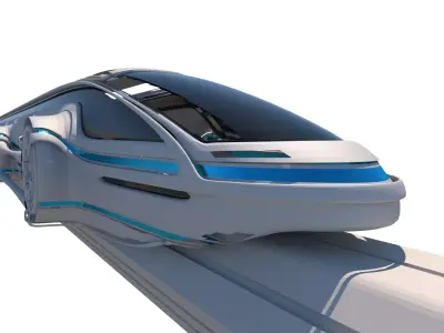 Maglev train-High-speed trains 3D model