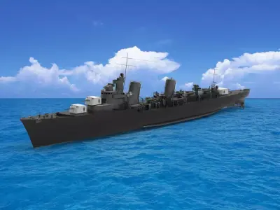 Tashkent-class destroyer 3D model