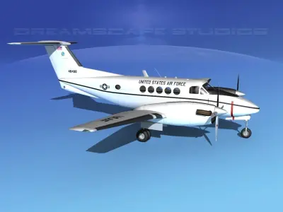 Beechcraft UC-12Q Huron V04 USAF 3D model
