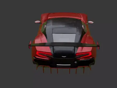 aston martin vulcan original and modified 3D model