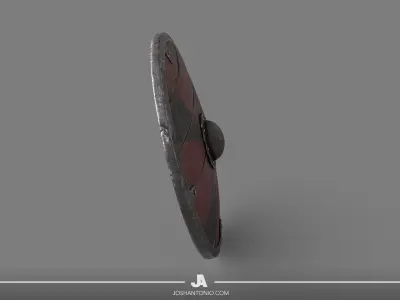 Vikings Shield Textured High Poly 3D Model 3D model