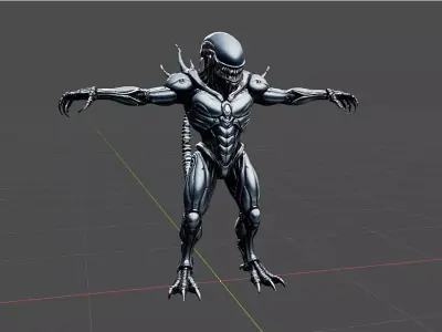 Xenomorph - 3D High quality model Low-poly 3D model