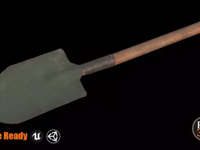 Shovel Version 1 Low-poly 3D model