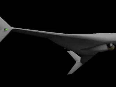 Northop Grumman BAT UAV Free low-poly 3D model