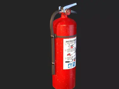 Fire Extinguisher Realistic Low-poly 3D model