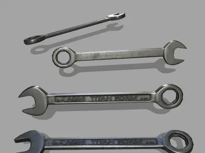 wrench Low-poly 3D model 15