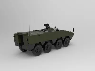 Patria AMV armored personnel carrier 3D model