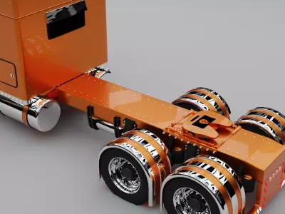 Modelo 3D del Freightliner Classic XL custom Low-poly 3D model