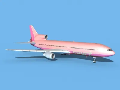 Lockheed L-1011 TriStar Court Line 3D model