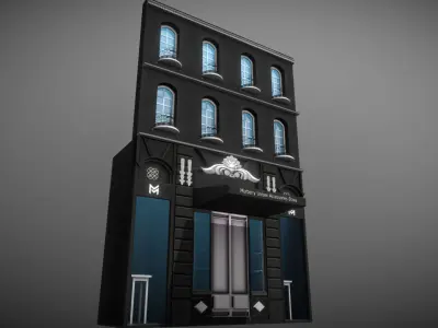 Store Front - Architecture - Low Poly - Game Ready - Work Sample Low-poly 3D model