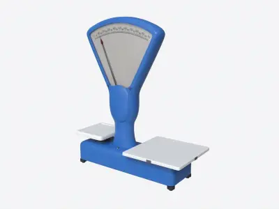 Vintage Grocery Weighing Scale 3D model