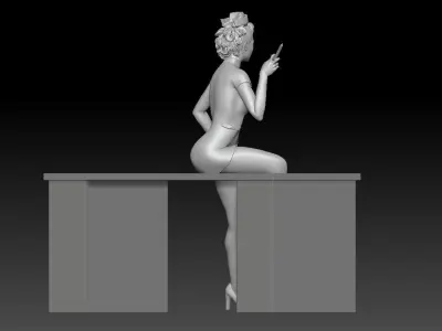 PIN UP NURSE 3 3D print model