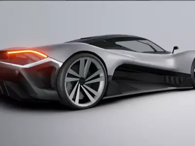 Game-Ready Sports Car 3D Model Low-poly 3D model