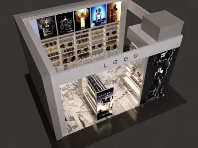 BEAUTY STORE FULL 3D SCENE 3D model purchase