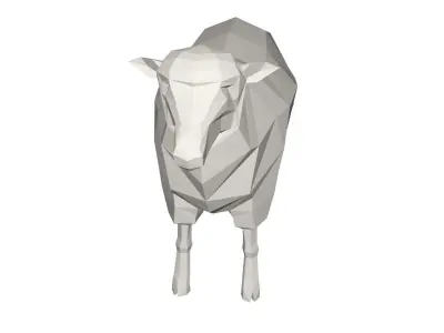 sheep polygonal Low-poly 3D model