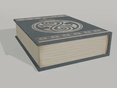 Ancient book celtic Low-poly 3D model