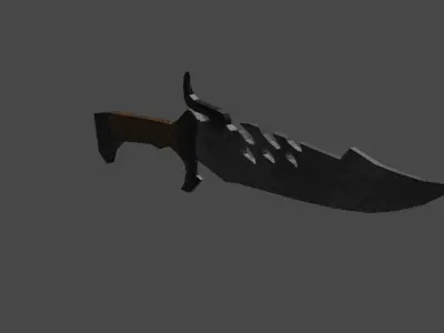 Low Poly Knife Free low-poly 3D model