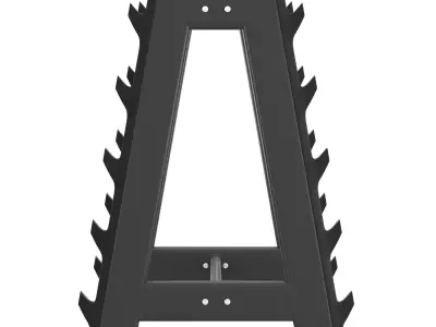 E-7055 Barbell Rack 3D model